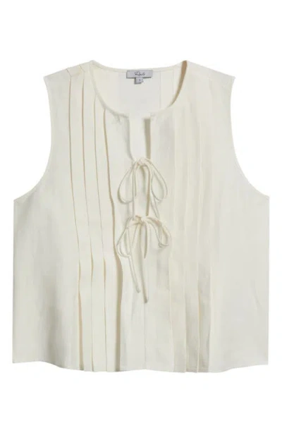 Rails Aja Pleat Sleeveless Top In Neutral