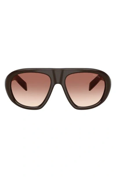 Prada Eyewear Oversized Pilot Sunglasses In White