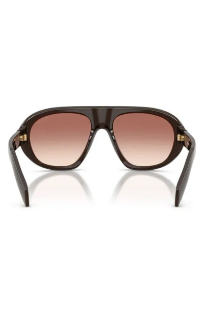 Prada Eyewear Oversized Pilot Sunglasses In White