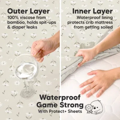 Keababies 2-pack Isla [protect+] Waterproof Crib Sheets In Multi
