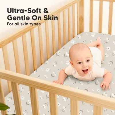 Keababies 2-pack Isla [protect+] Waterproof Crib Sheets In Multi