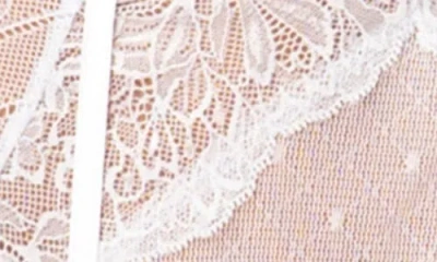 Mapalé Mapale Lace & Mesh Basque & G-string Set In Green
