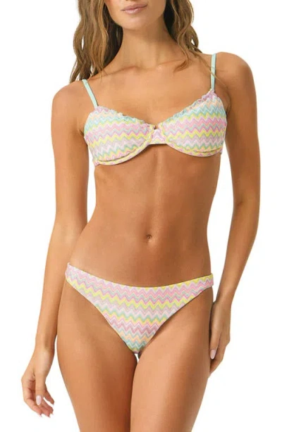 Pq Swim Basic Ruched Bikini Bottoms In Multi