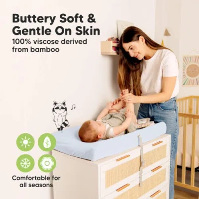 Keababies 2-pack Isla Changing Pad Covers In Blue