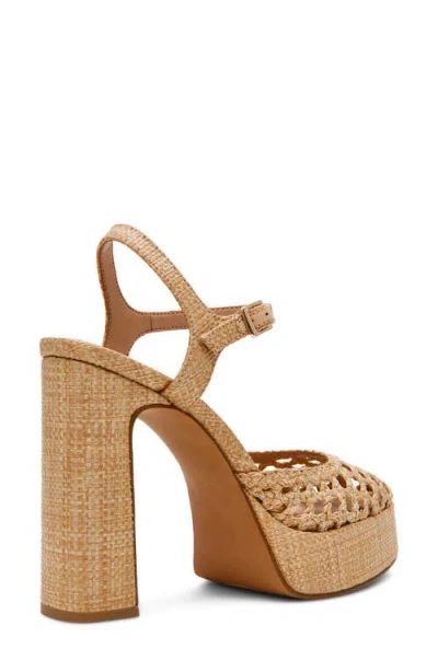 Steve Madden Lexie Ankle Strap Platform Pump In Brown