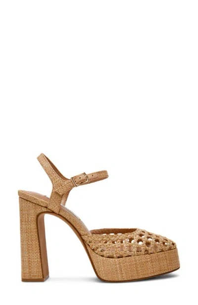 Steve Madden Lexie Ankle Strap Platform Pump In Brown
