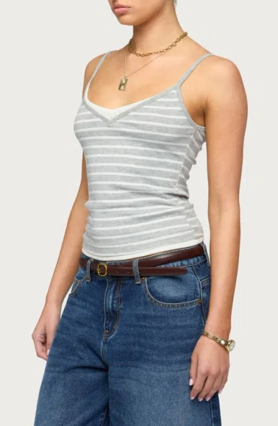 Edikted Layered Stripe Camisole In Multi