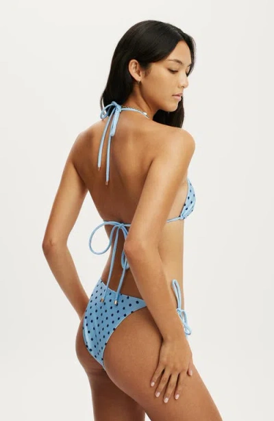 Body String Triangle Bikini Top In Blue