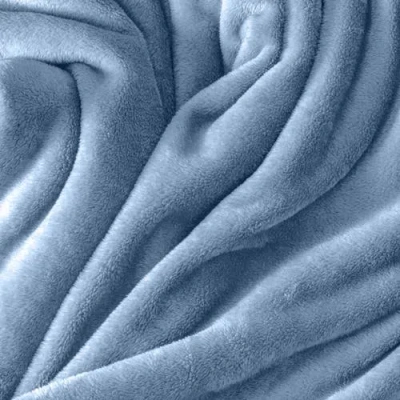 Bare Home Microplush Fleece Throw Blanket In Blue