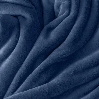 Bare Home Microplush Fleece Throw Blanket In Blue