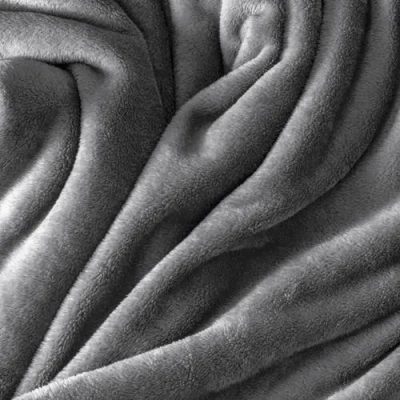 Bare Home Microplush Fleece Blanket In Gray