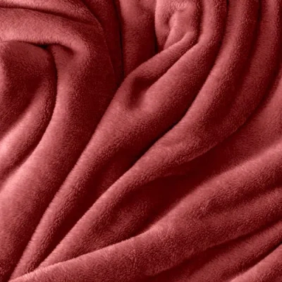 Bare Home Microplush Fleece Blanket In Red