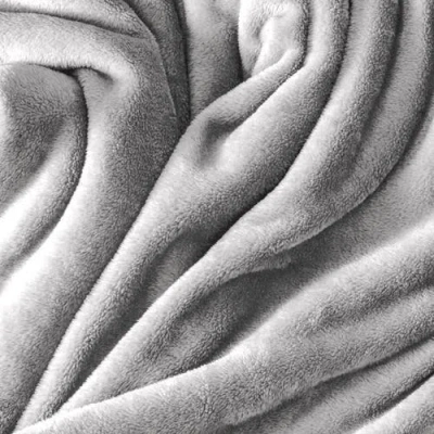 Bare Home Microplush Fleece Blanket In Gray