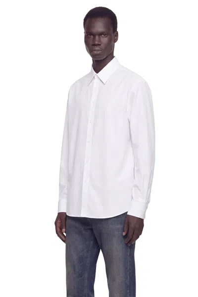 Loewe Cotton-blend Button-down Shirt In White