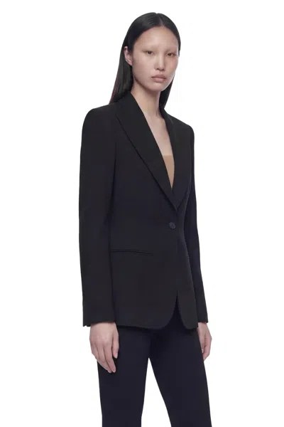 Gucci Technical Stretch Wool Blazer In Black
