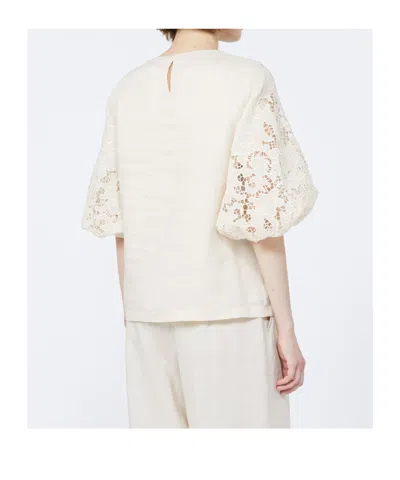Max Mara Short Sleeve T-shirt In White