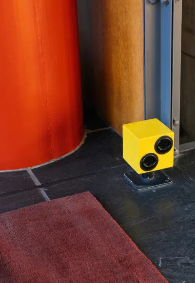 Layered Solid Wool Ruby Red Sample 20" X 20" In Brown