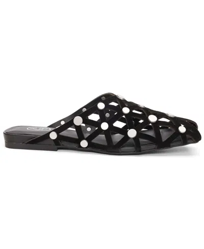 Ash Bone Stud-embellished Cut-out Sandals In Black