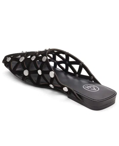 Ash Bone Stud-embellished Cut-out Sandals In Black