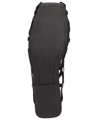 Ash Bone Stud-embellished Cut-out Sandals In Black