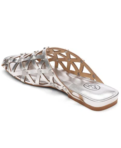 Ash Bone Studded Cutout Slide Sandal In Gray