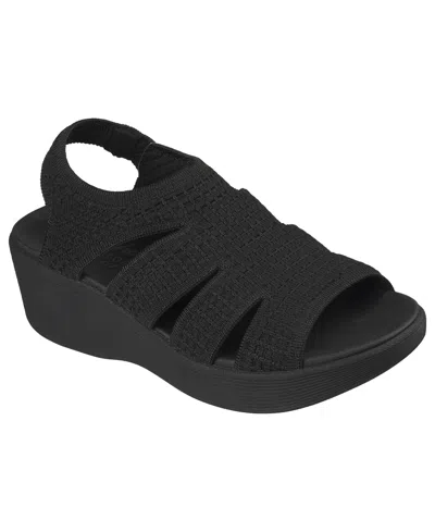 Skechers Parallel Lite Dreammaker Wedge Sandal In Black