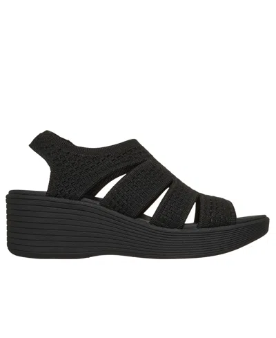 Skechers Parallel Lite Dreammaker Wedge Sandal In Black