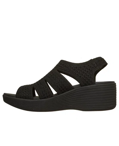 Skechers Parallel Lite Dreammaker Wedge Sandal In Black