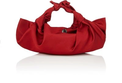 The Row Ascot Knotted Satin Tote In Red