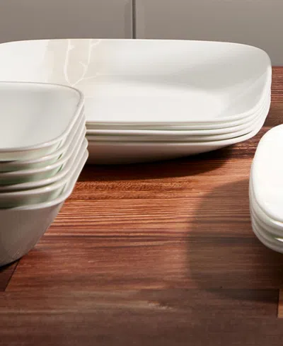 Corelle Vitrelle Studio Square Wandering Grove 18-pc. Dinnerware Set, Service For 6 In White