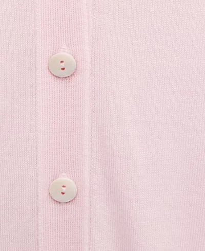 Mango Wool Cardigan In Pink