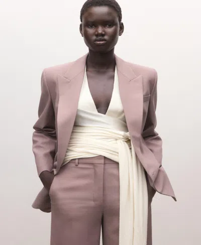Mango Women's Wool Suit Pants In Pattern