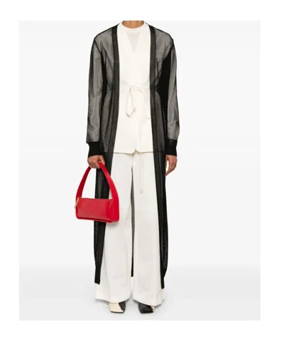 Herno Knitted Coat In Black