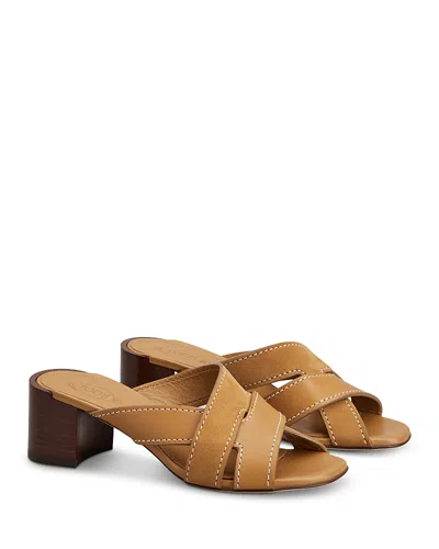 Tod's Women's 55mm Leather Block Heel Sandals In Multi