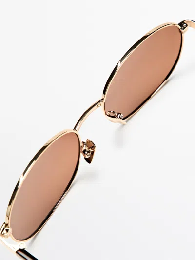 Massimo Dutti Gafas De Sol Metálicas In Pattern