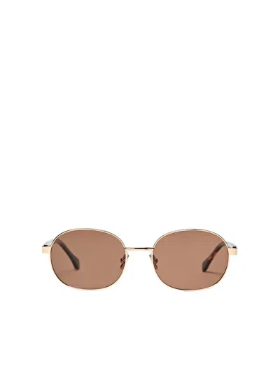 Massimo Dutti Gafas De Sol Metálicas In Pattern