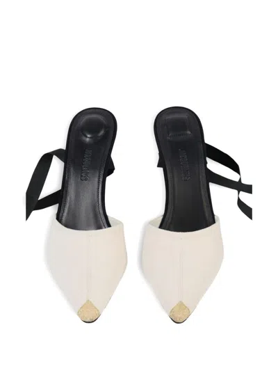 Jacquemus The High Espadrilles Colorblocked Wedge Mules In Multi