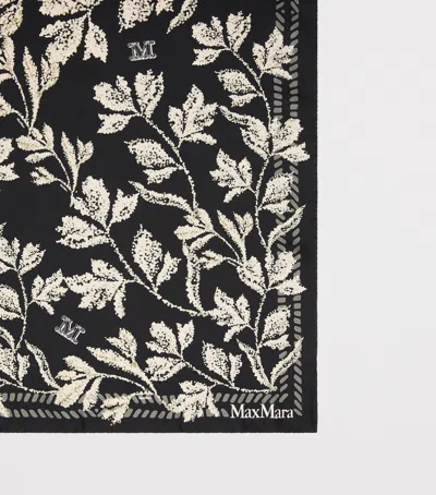 Max Mara Printed Silk Oversized Scarf In Neutral