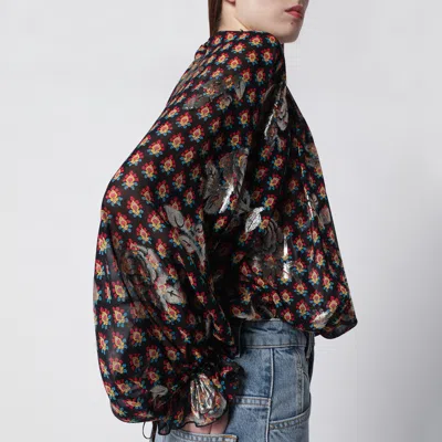 Etro Printed Silk Blouse In Multi