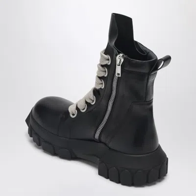 Rick Owens Black Temple Jumbolace Army Bozo Tractor Boots In Black