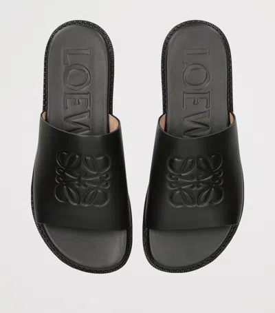 Loewe Flex Anagram Slide Sandals For Men In Black