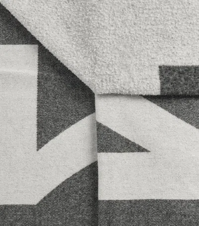 Nn07 Wool-blend Logo Scarf In Pattern