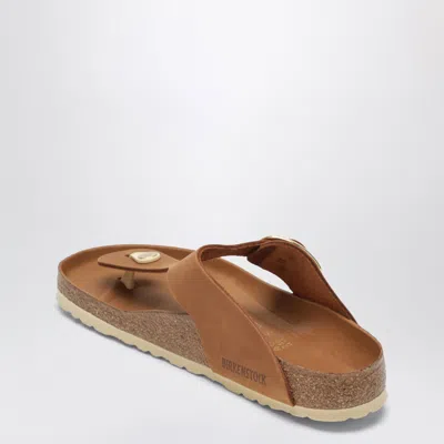 Birkenstock Gizeh Big Buckle Oiled Leather Sandals In Brown