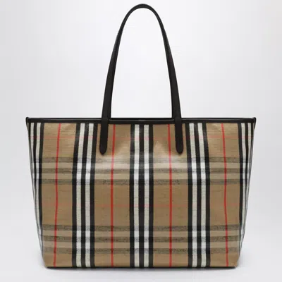 Burberry Medium Tote Bag Highlands Rectangular Check
