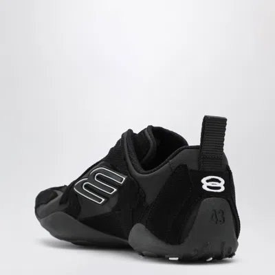 Balenciaga Black Canvas And Corduroy Monday Ultra Sneakers In Black