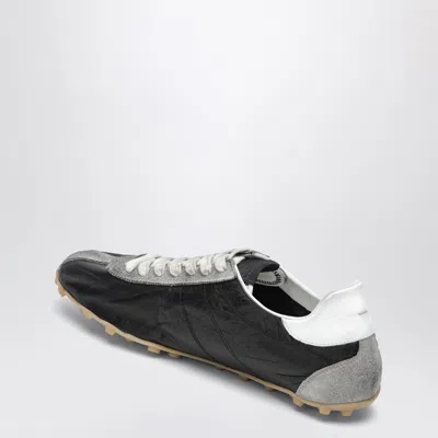 Maison Margiela Sneakers Sprinters In Suede And Leather With Vintage Finish In Black