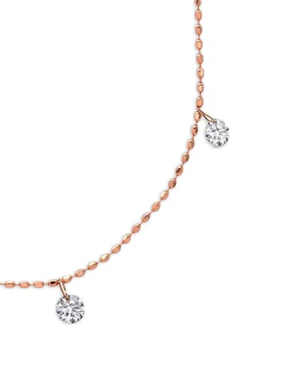 Graziela Tiny Floating Diamond Necklace In Multi