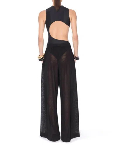 Alaïa Women Black One-piece Swimsuit With Cut-out In Black