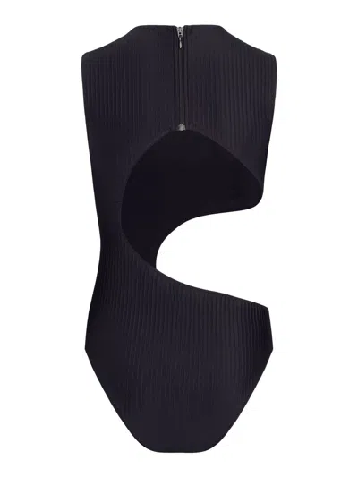 Alaïa Women Black One-piece Swimsuit With Cut-out In Black