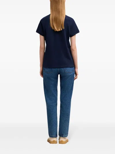 Ami Alexandre Mattiussi Ami De Coeur Short-sleeved Polo T-shirt In Animal Print